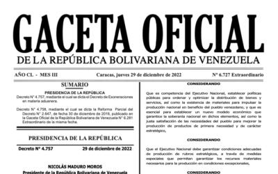 Prorrogan hasta el 30 de julio de 2023 exoneración de aranceles a importaciones